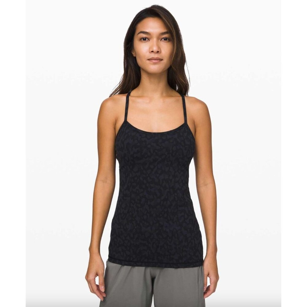 Lululemon Power Y Tank *Luon 8 Formation Camo Deep Coal Multi Athletic Activewea